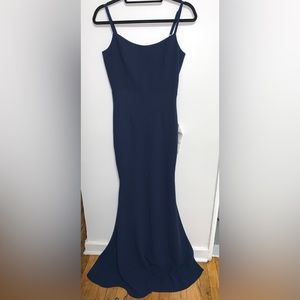 Dress The Population Blue Mermaid Gown Size Small